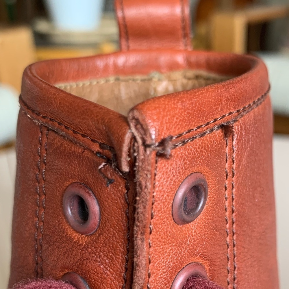 FRYE Veronica Combat Boot In Red Clay - Picture 11 of 16